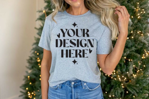 Bella Canvas 3001 Heather Gray Mockup: Essential Graphics