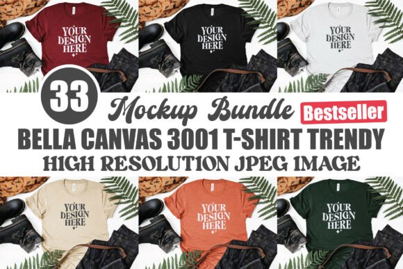 Bella Canvas 3001 Mockups: Premium Graphics for Product Mockups