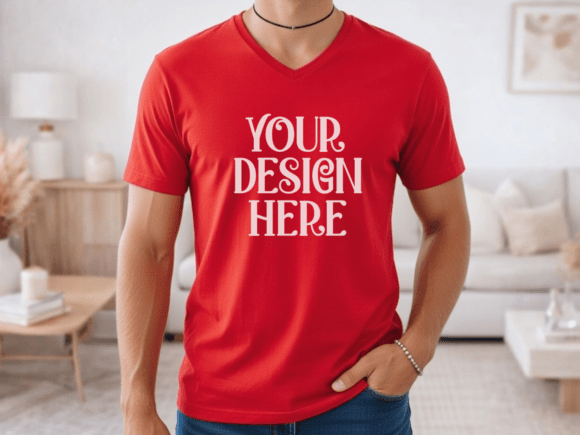 Bella Canvas 3005 V-Neck Mockup: Essential Graphics