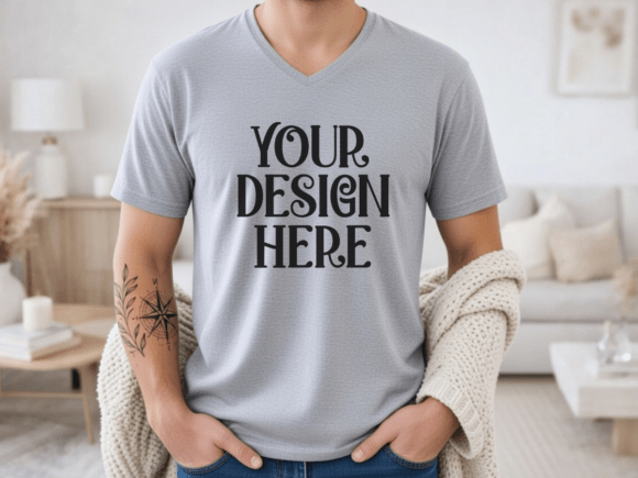 Bella Canvas 3005 V-Neck: Premium Graphics & Product Mockups