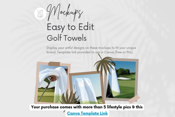 Golf Towel Mockup: Graphics for Social Media Templates