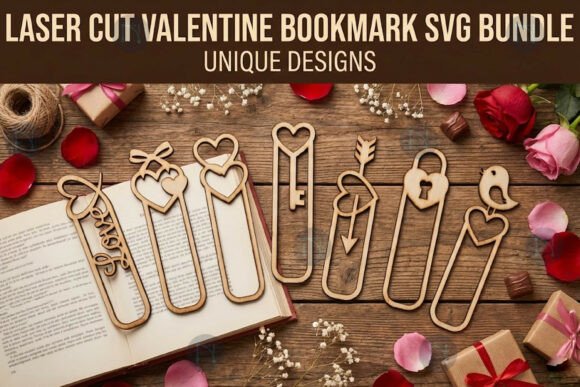 Laser Cutting Valentine S Day Bookmarks with SVGs