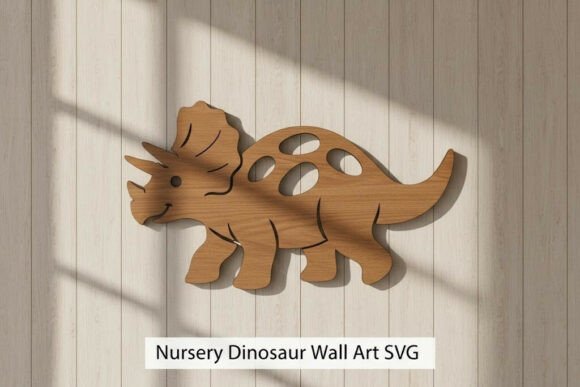 Nursery Dinosaur SVG for Laser Cutting & Wall Decor