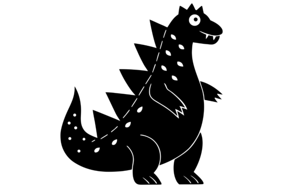 Review: Black Silhouette Cartoon Dinosaur for Embroidery