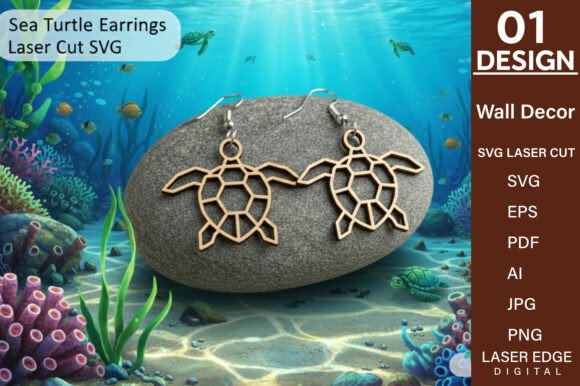 Sea Turtle Earrings: Laser Cutting for Branding