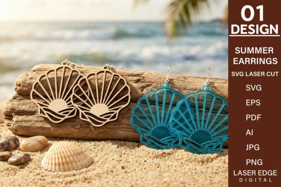 Summer Beach Earrings: Laser Cutting for Summer Style
