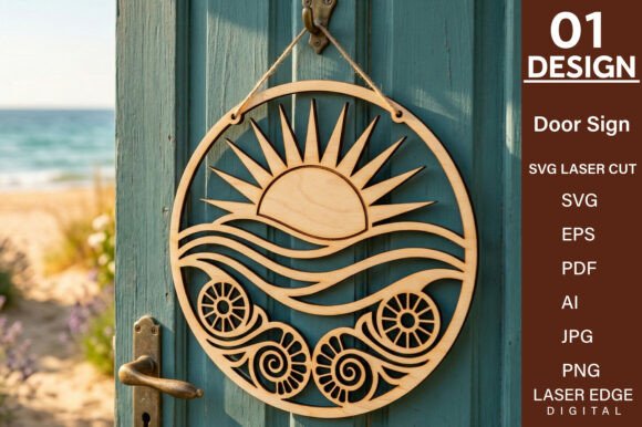 Summer Door Sign SVG for Laser Cutting & Signs