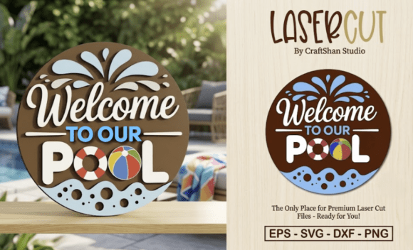 Summer Laser Cutting: Reviewing Our Pool Round Sign